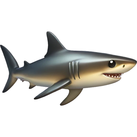 golden shiny shark emoji