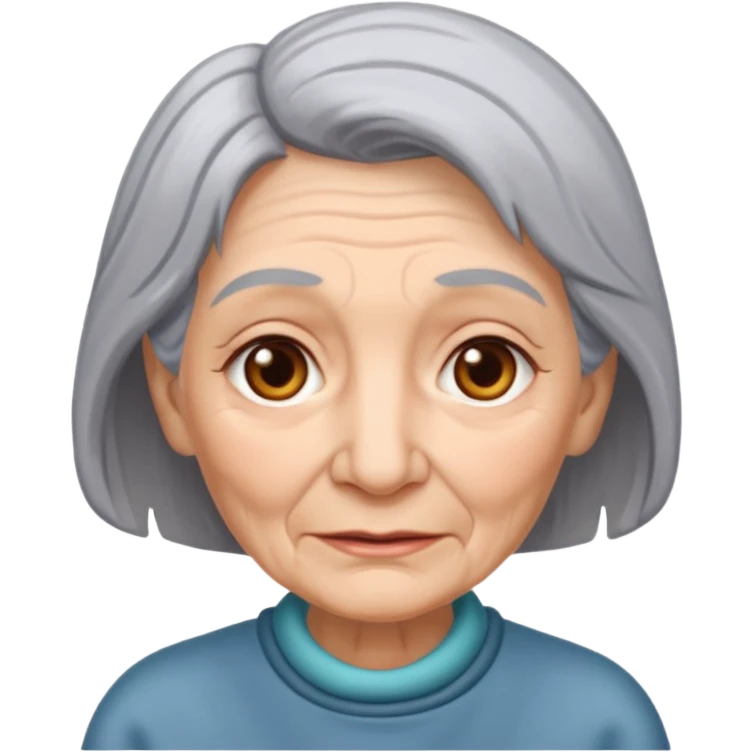grey hair old woman emoji