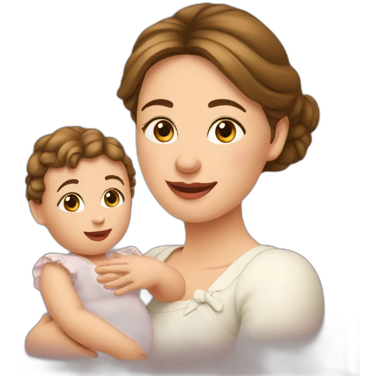 Femme française et son bébé emoji