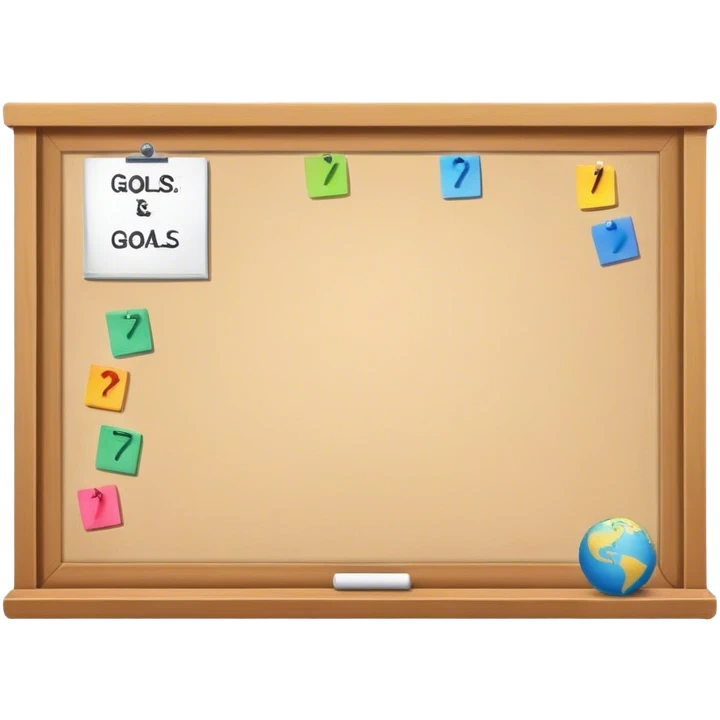 bulletin board reachable goals progress emoji