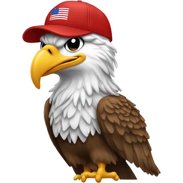 eagle with a make america great again hat emoji