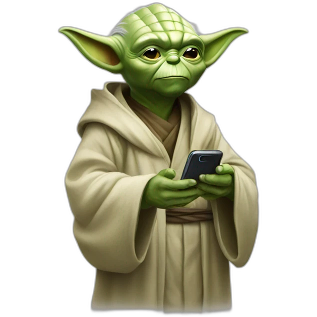 yoda phone call emoji