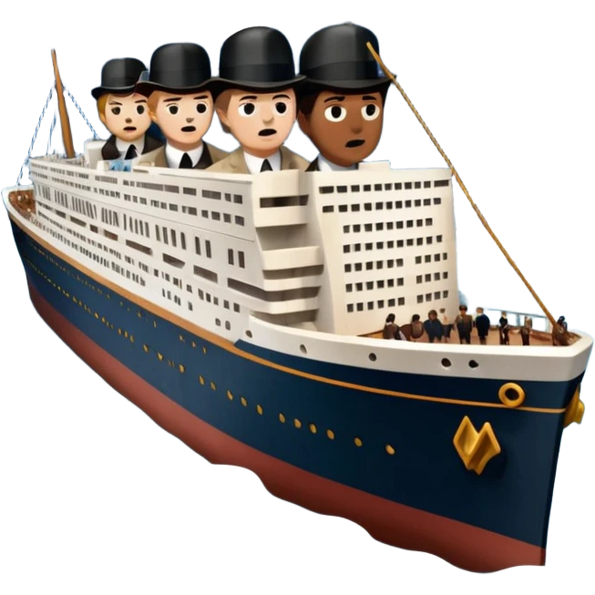 Make the Titanic sinking emoji
