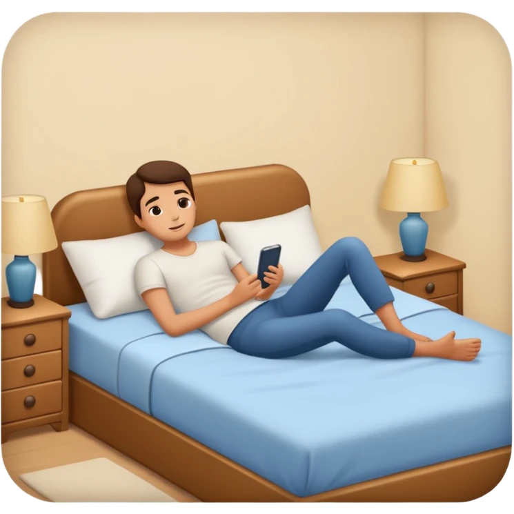 relaxing on bed emoji