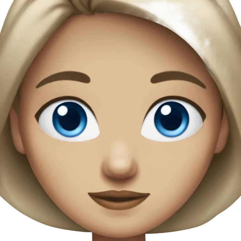 brunnette with blue eyes  emoji