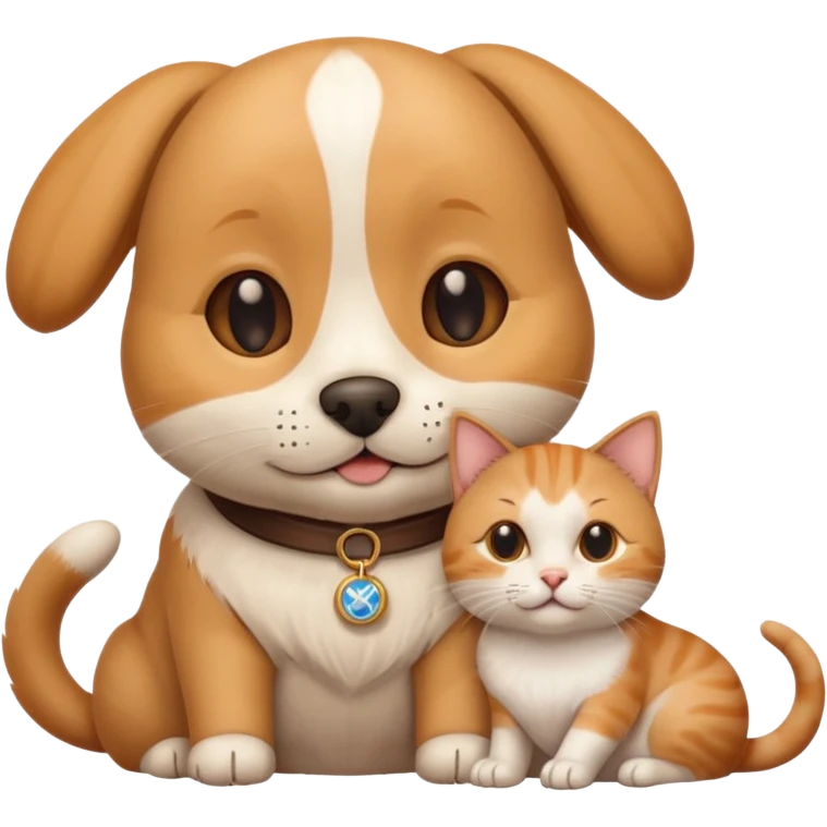émote d'un chien et d'un chat avec un texte Ultra Premium DIrect emoji