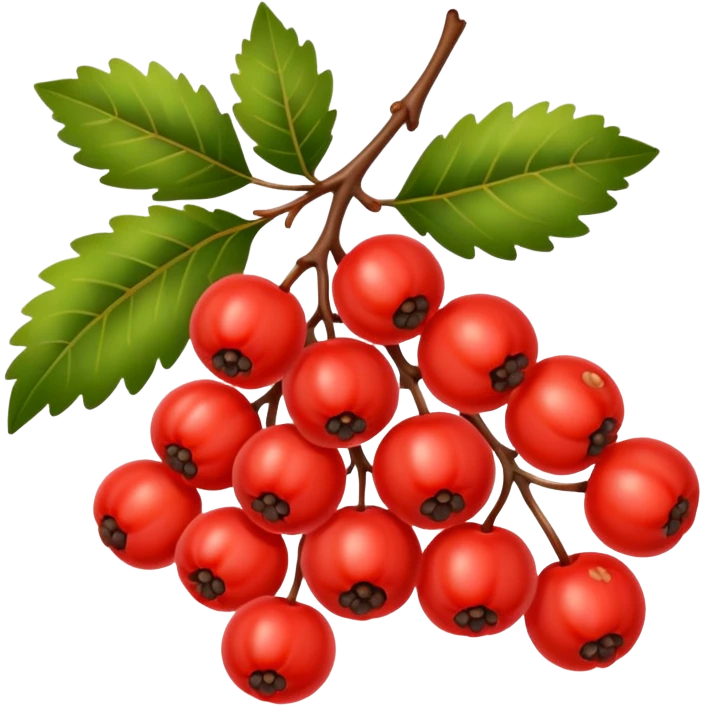 rowan/mountain ash berries, simple emoji