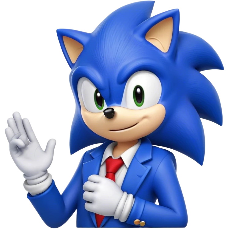 sonic the hedgehog as a trader emoji