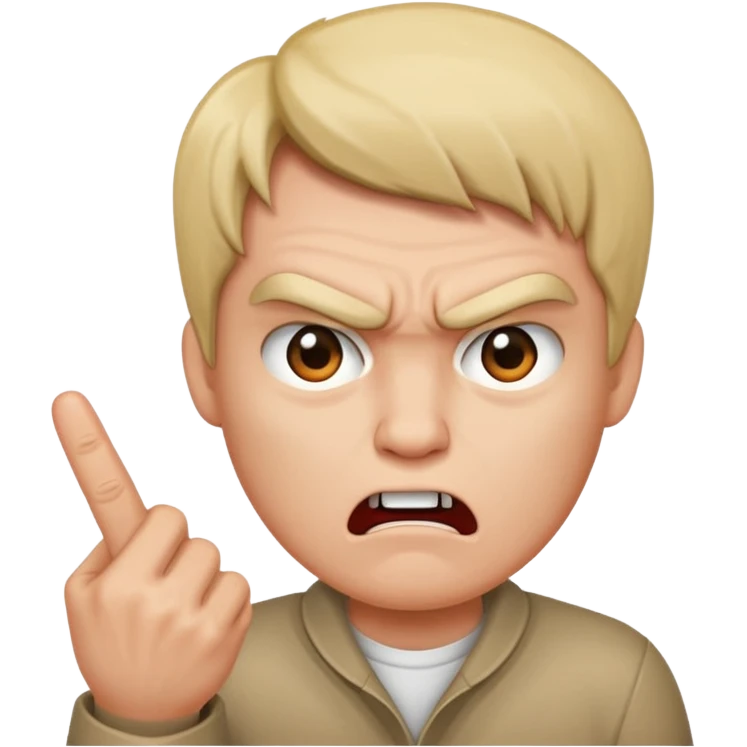 middle finger angry emoji