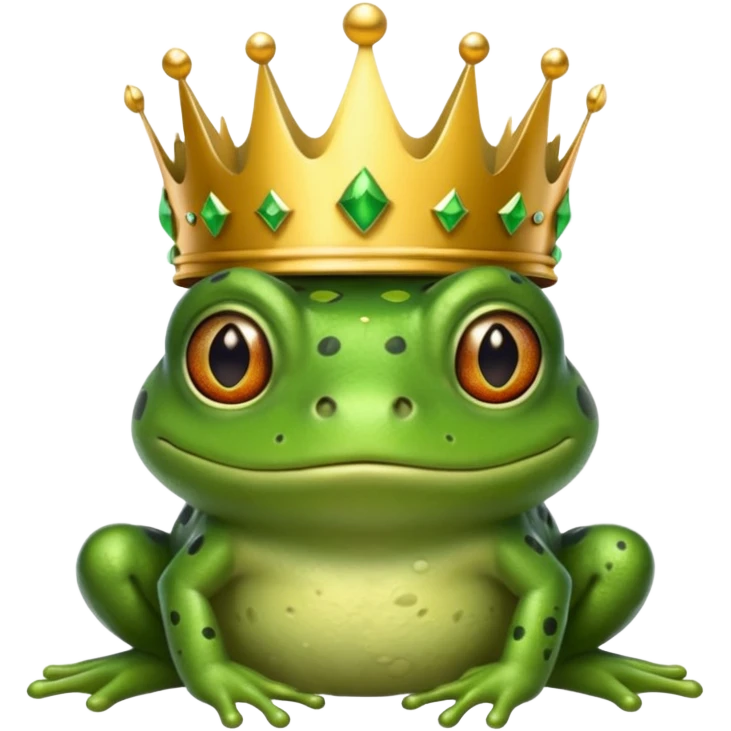 frog king with crown emoji