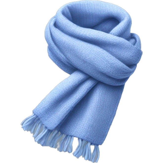 Realistic periwinkle winter scarf isolated. emoji