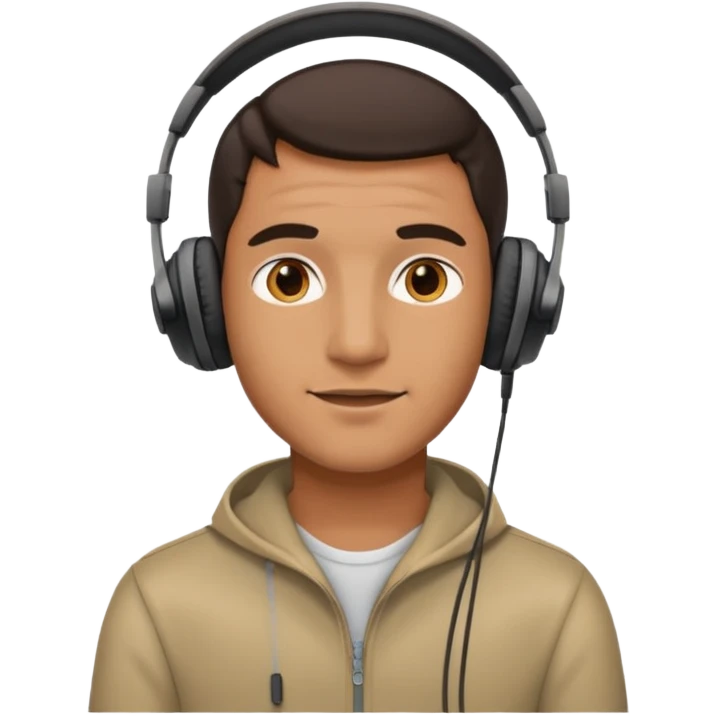 man with headphones emoji