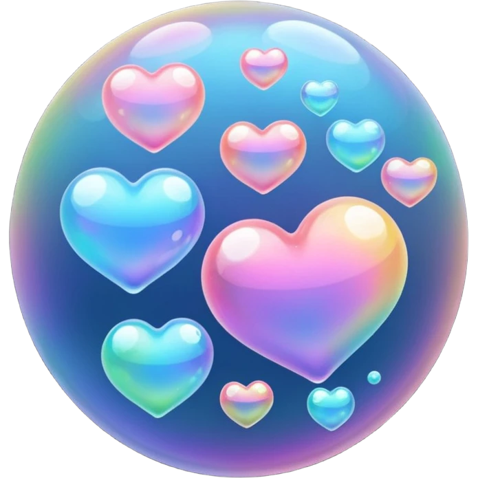 trail of bubbles no faces in heart  emoji