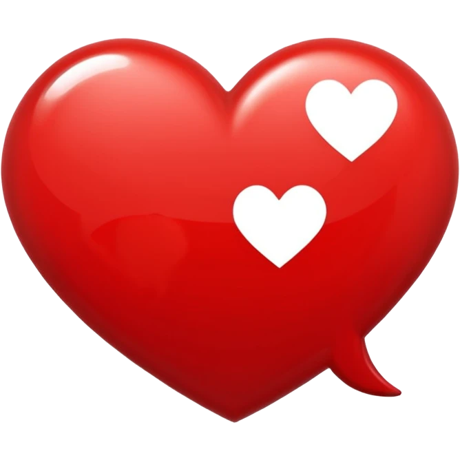 speech bubble with a heart inside emoji