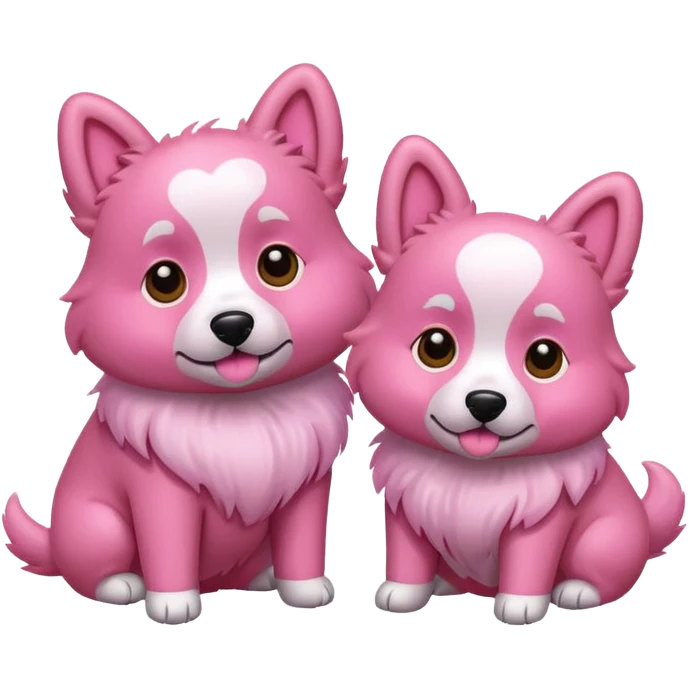 Pink dogs  emoji