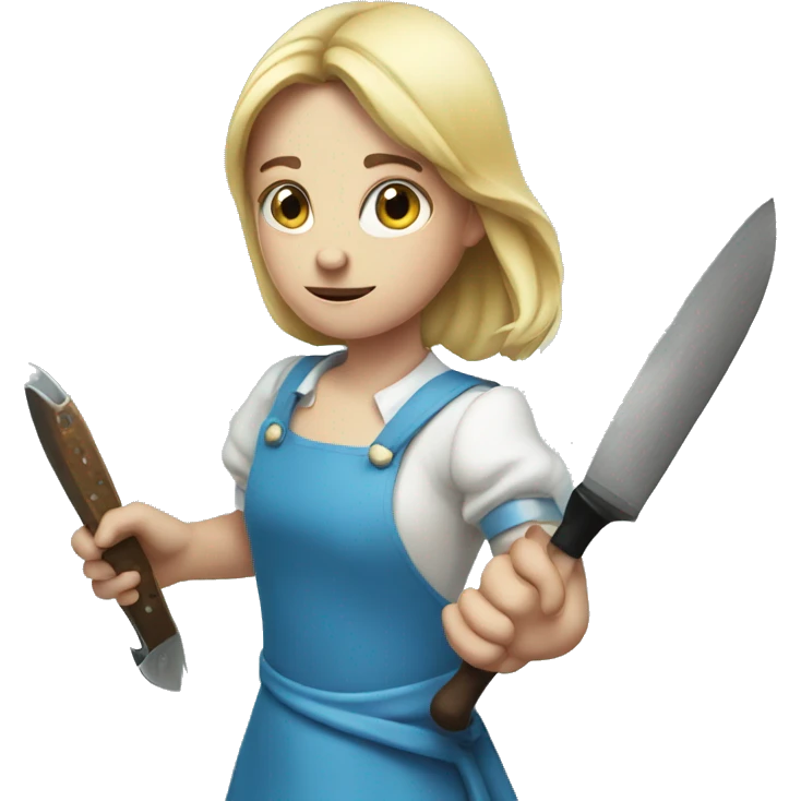 Alice holding a knife emoji