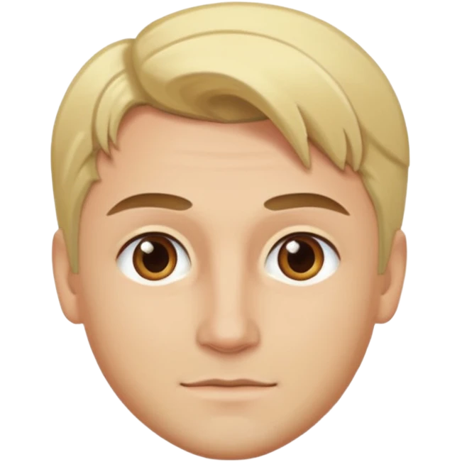 David Silveria with brown eyes, blonde hair l emoji