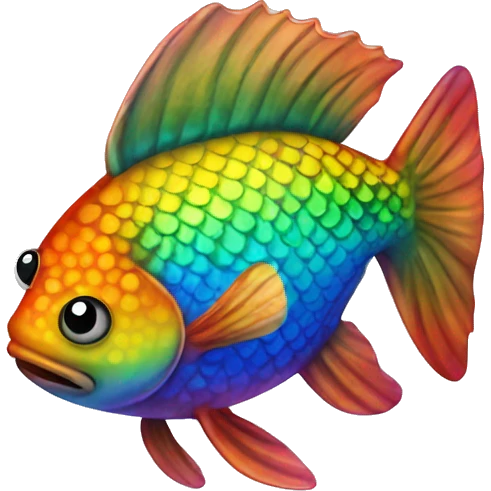 Rainbow fish emoji