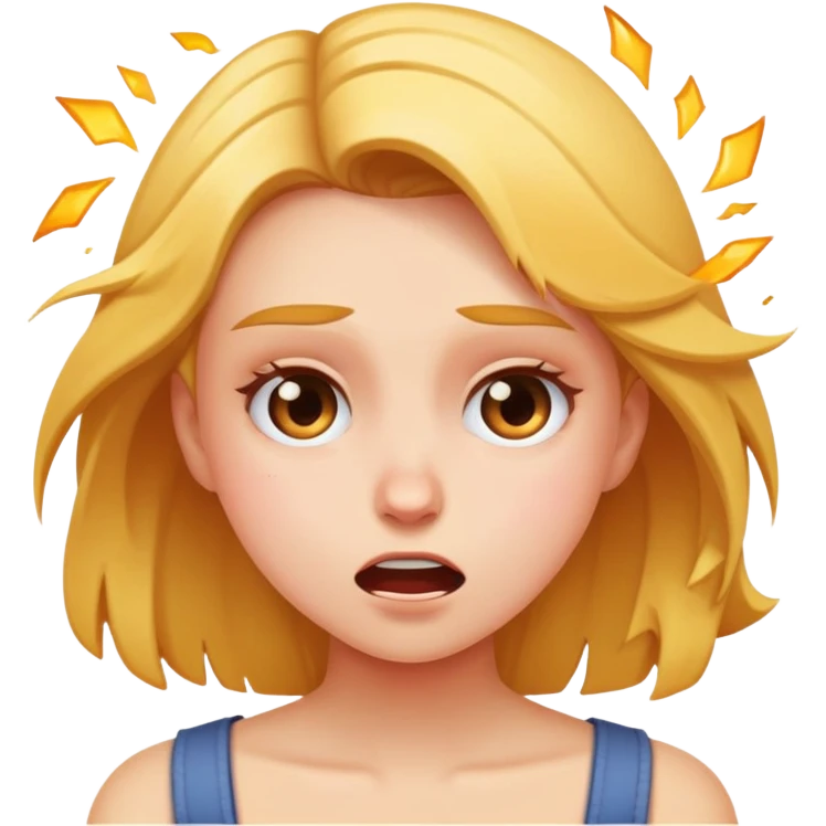 Crashing out girl emoji