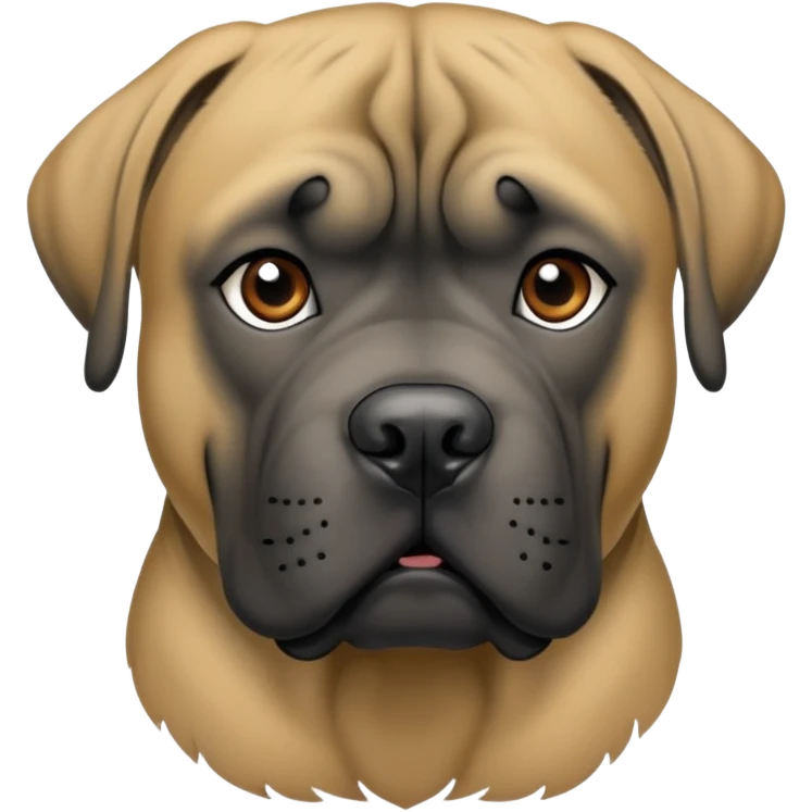 Tan cane corso with black snout emoji