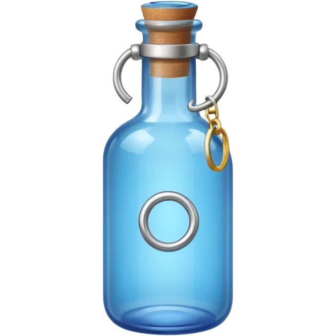 A Message Bottle, blue, ring inside emoji