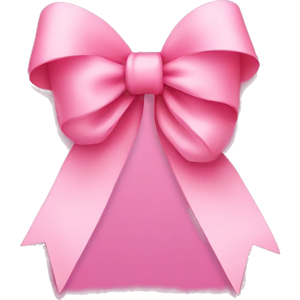 Pink bow emoji