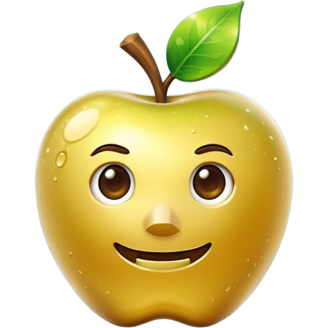 Enchanted golden apple in minecraft stlye emoji