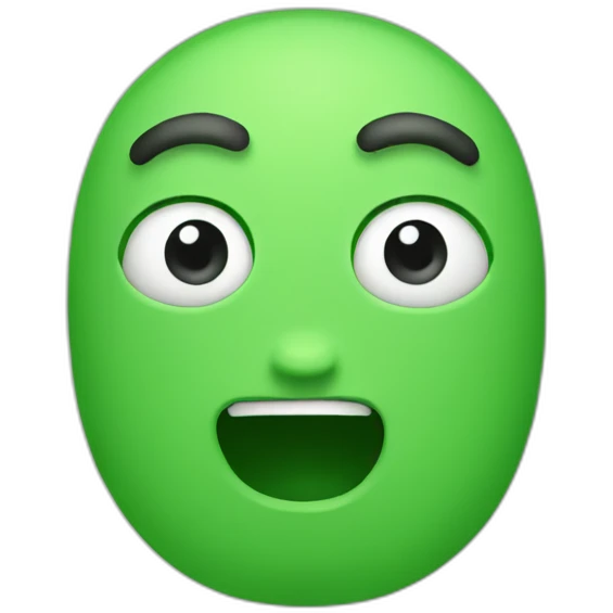 careful green emoji