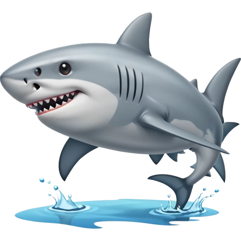 un tiburón con zapatos emoji
