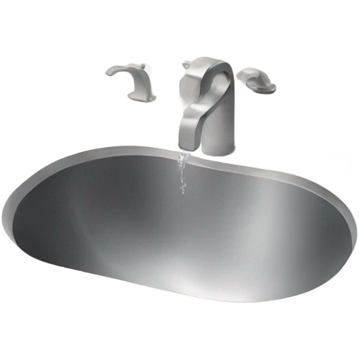 A sink going inside a building emoji