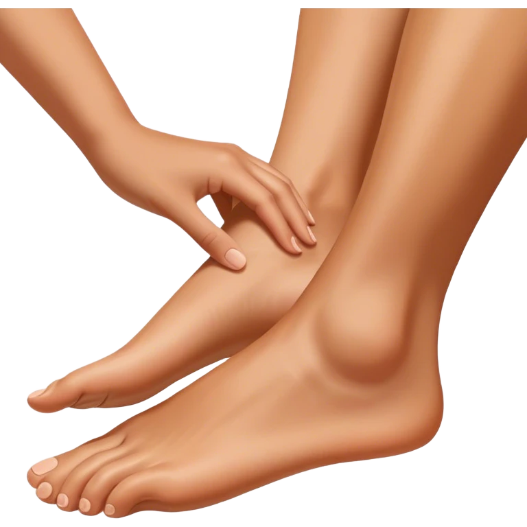 One man’s hand massaging one woman’s foot emoji