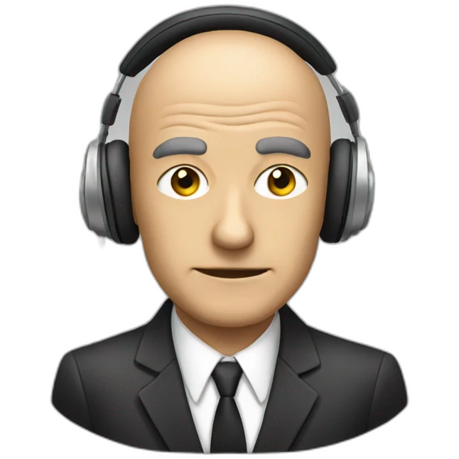 oppenheimer on headphones emoji