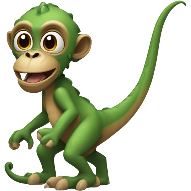 Dinosaur + monkey emoji