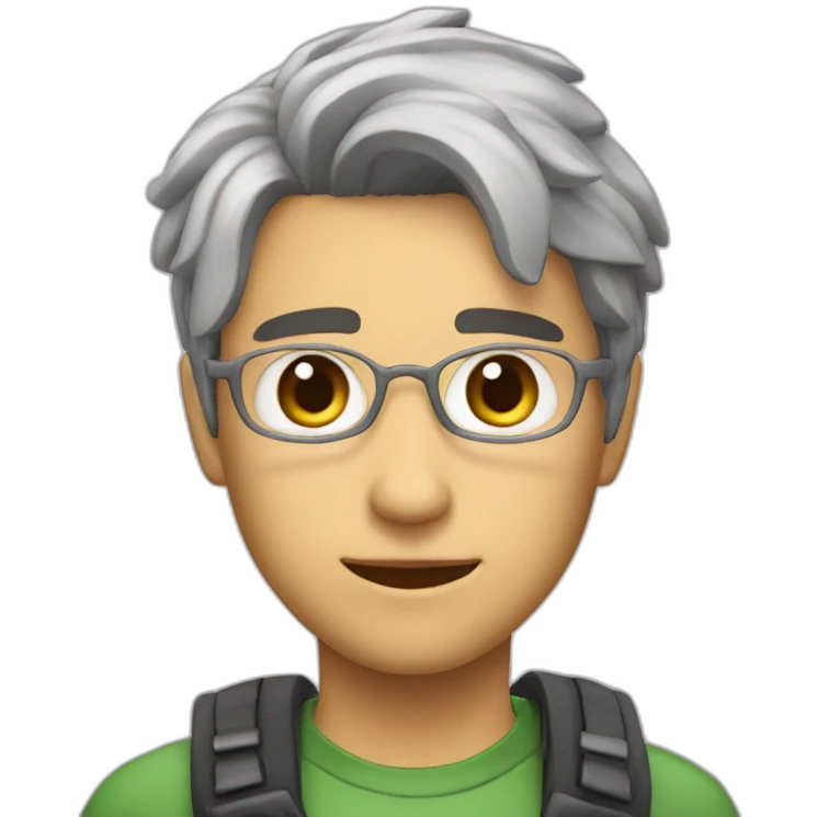 Persona calva con vison pro emoji