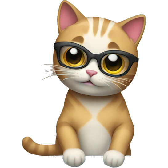 Cat at a pool party emoji