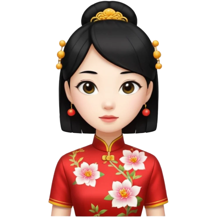 chinese alien, cheongsam
 emoji