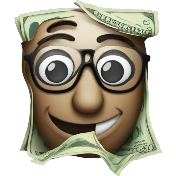 Money wears glasses emoji