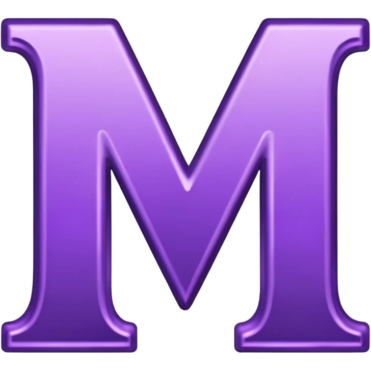 purple letter m emoji