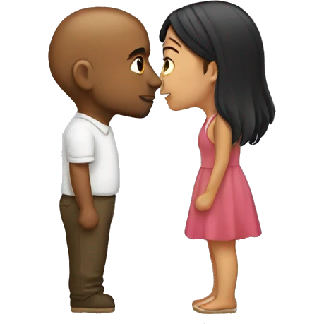 girl with guy kissing  emoji