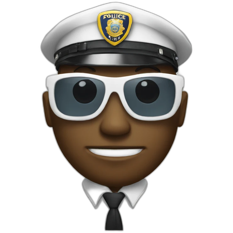 withe police with a sunglasses emoji