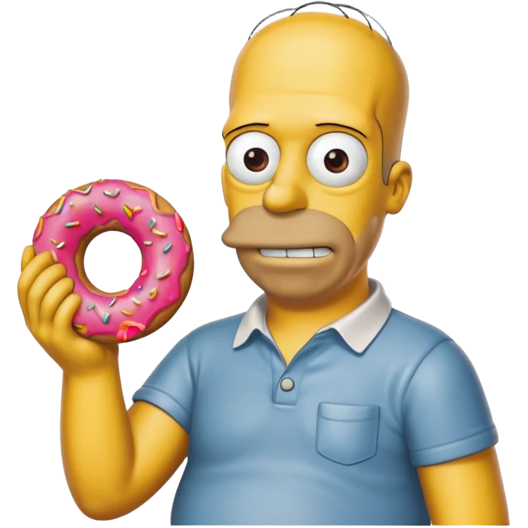 hommer simpson holding donut emoji
