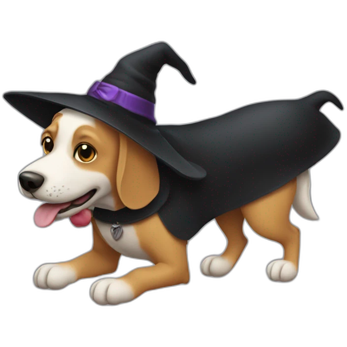 Dog witch car emoji