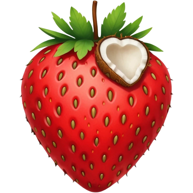 strawberry and coconut emoji