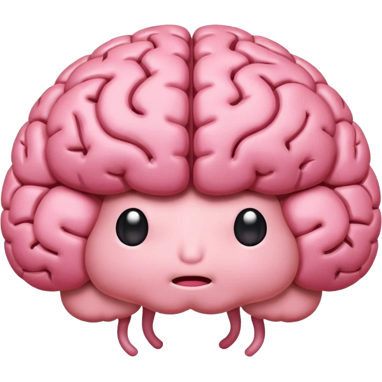 cute brain emoji