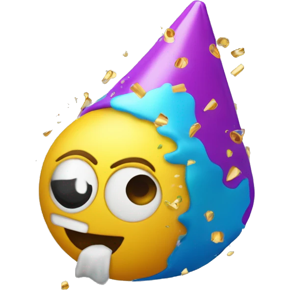 Party popper but failed and down emoji