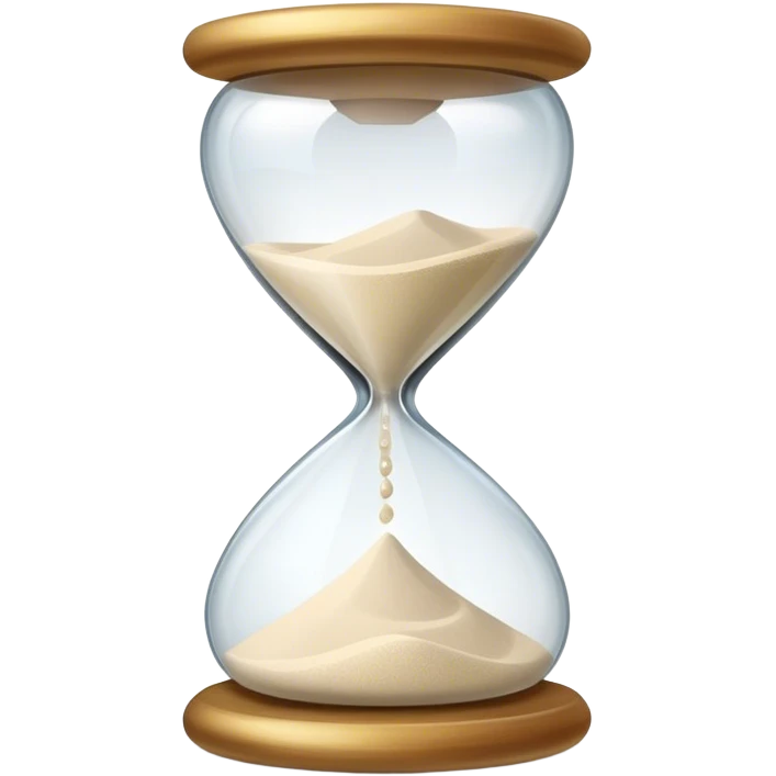 White color hourglass with white sand inside  emoji