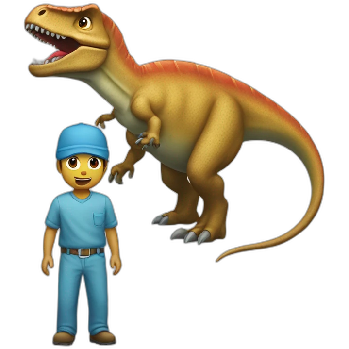 Coupe musulman sur le dos d’un dinosaure emoji