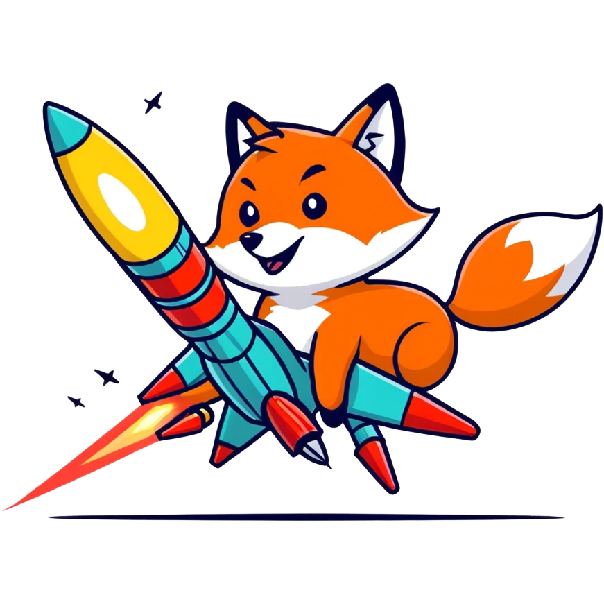 Evil Fox launching rockets  emoji