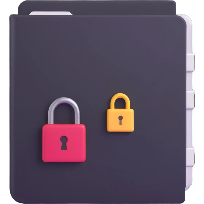 Secure document with password entries emoji
