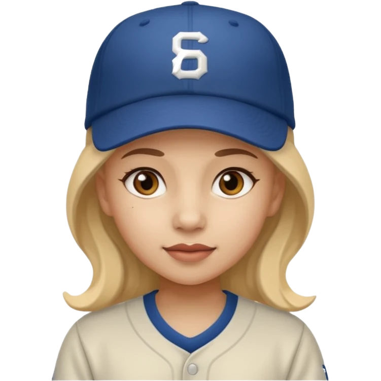 baseball hatted girl emoji